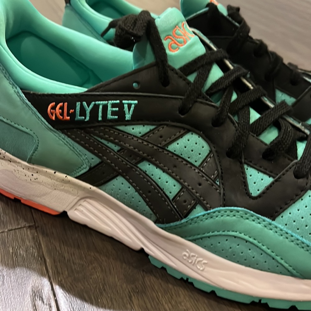 ASICS Gel Lyte V Miami Shoes Sneakers new turquoise H607N 7890 Men’s Size 11.5 - Picture 3 of 10